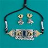 Oxidised Choker Necklace With 2 Tone Plating