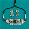 Oxidised Choker Necklace With 2 Tone Plating