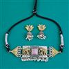 Oxidised Choker Necklace With 2 Tone Plating