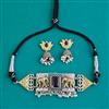 Oxidised Choker Necklace With 2 Tone Plating