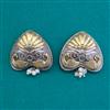 Oxidised Classic Earring With 2 Tone Plating