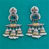 Oxidised Classic Earring With 2 Tone Plating