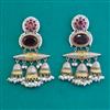 Oxidised Classic Earring With 2 Tone Plating