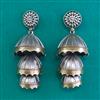 Oxidised Classic Earring With 2 Tone Plating