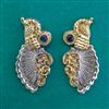 Oxidised Classic Earring With 2 Tone Plating