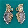 Oxidised Classic Earring With 2 Tone Plating