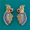 Oxidised Classic Earring With 2 Tone Plating