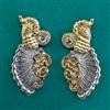 Oxidised Classic Earring With 2 Tone Plating