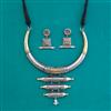 Oxidised Classic Necklace With 2 Tone Plating