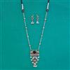 Oxidised Classic Pendant Set With 2 Tone Plating