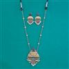 Oxidised Classic Pendant Set With 2 Tone Plating