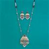Oxidised Classic Pendant Set With 2 Tone Plating