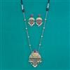 Oxidised Classic Pendant Set With 2 Tone Plating