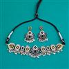 Oxidised Choker Necklace With 2 Tone Plating