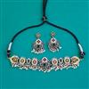 Oxidised Choker Necklace With 2 Tone Plating