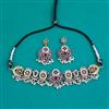 Oxidised Choker Necklace With 2 Tone Plating