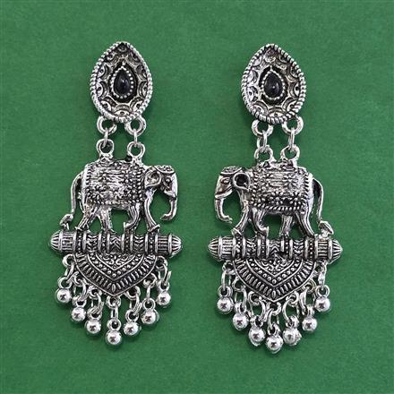 Oxidised Classic Earring With Oxidised Plating