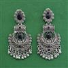 Oxidised Kashmiri Earring With Oxidised Plating