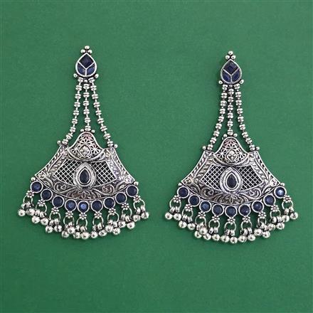 Oxidised Long Earring With Oxidised Plating
