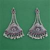 Oxidised Long Earring With Oxidised Plating