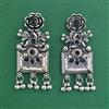 Oxidised Pearl Earring With Oxidised Plating