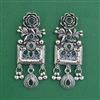 Oxidised Pearl Earring With Oxidised Plating