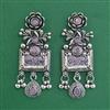 Oxidised Pearl Earring With Oxidised Plating