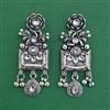 Oxidised Pearl Earring With Oxidised Plating
