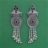 Oxidised Long Earring With Oxidised Plating