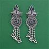 Oxidised Long Earring With Oxidised Plating