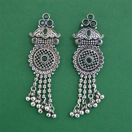 Oxidised Long Earring With Oxidised Plating