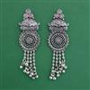 Oxidised Long Earring With Oxidised Plating