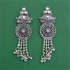 Oxidised Long Earring With Oxidised Plating