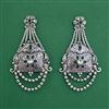 Oxidised Long Earring With Oxidised Plating