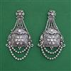 Oxidised Long Earring With Oxidised Plating