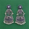Oxidised Long Earring With Oxidised Plating