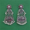 Oxidised Long Earring With Oxidised Plating