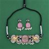 Oxidised Choker Necklace With 2 Tone Plating