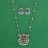 Oxidised Birds Pendant Set With 2 Tone Plating