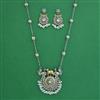 Oxidised Birds Pendant Set With 2 Tone Plating