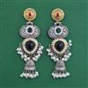 Oxidised Long Earring With Oxidised Plating