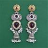 Oxidised Long Earring With Oxidised Plating