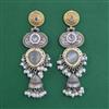 Oxidised Long Earring With Oxidised Plating
