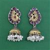 Oxidised Jhumki With 2 Tone Plating