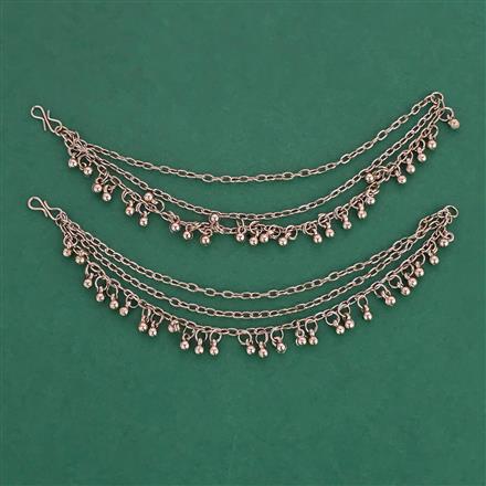 Oxidised Classic Ear Chain With Mehndi Plating