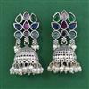 Oxidised Jhumki with Oxidised Plating