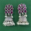 Oxidised Jhumki with Oxidised Plating