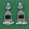 Oxidised Pearl Earring with Oxidised Plating