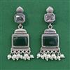 Oxidised Pearl Earring with Oxidised Plating