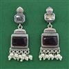 Oxidised Pearl Earring with Oxidised Plating